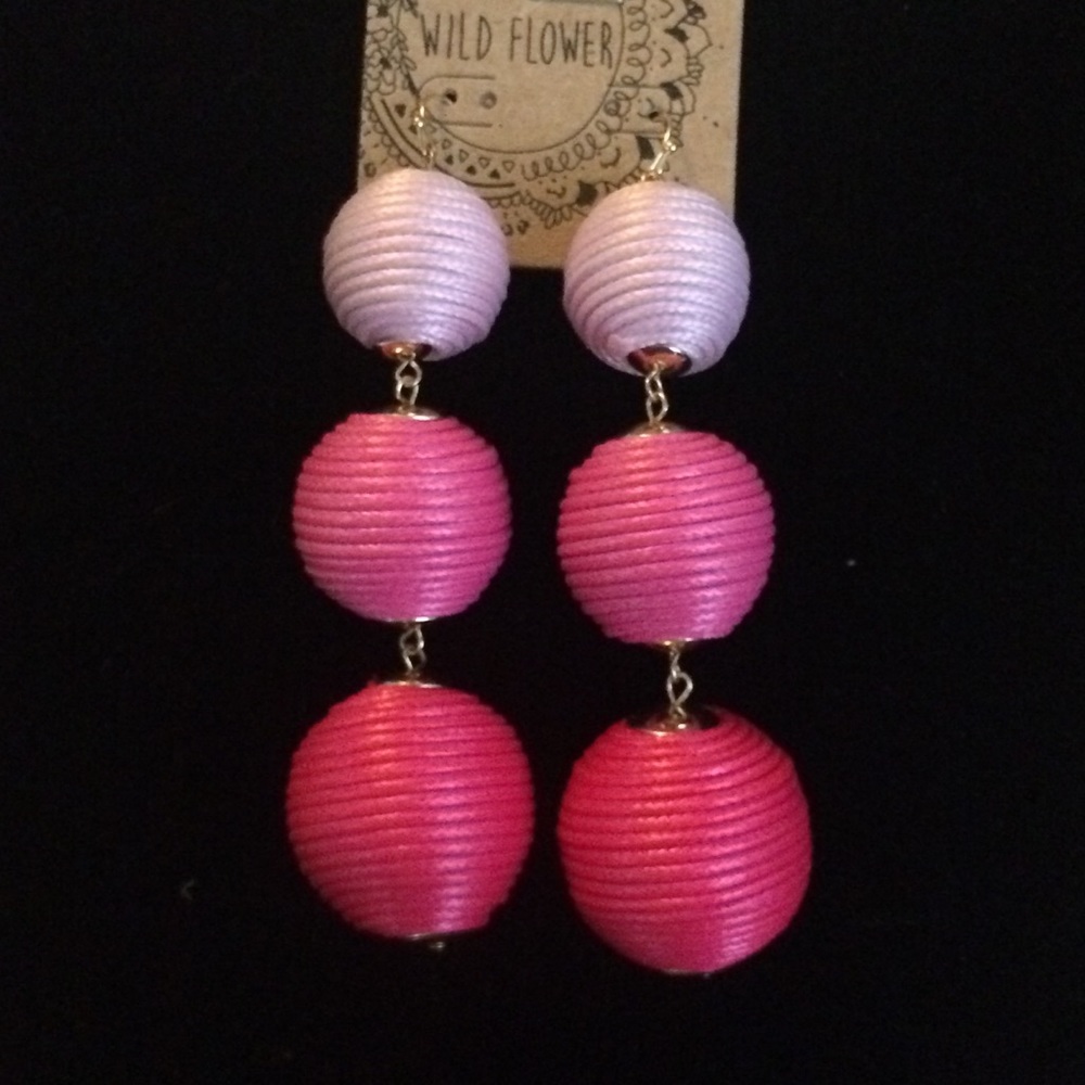 Pink Bobble Earrings